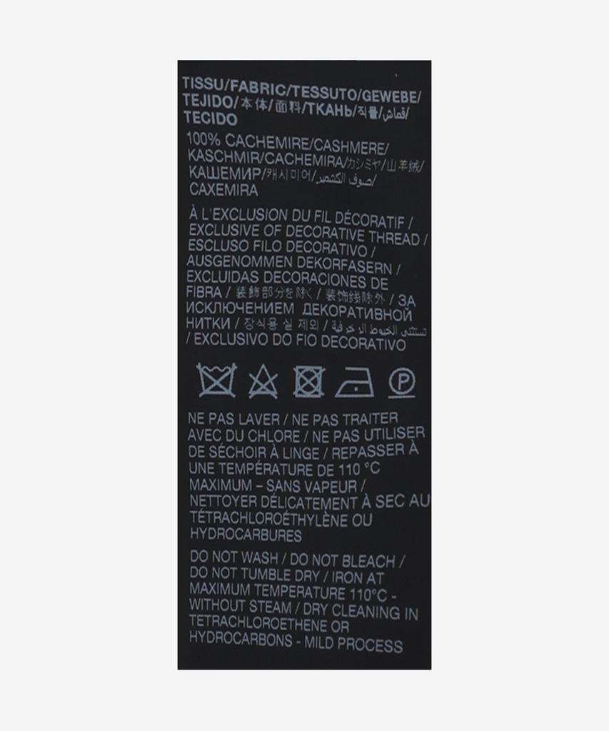 SAINT LAURENT Cashmere Cassandre Embroidered Logo High-Neck Knit - Black / 820746Yall21000