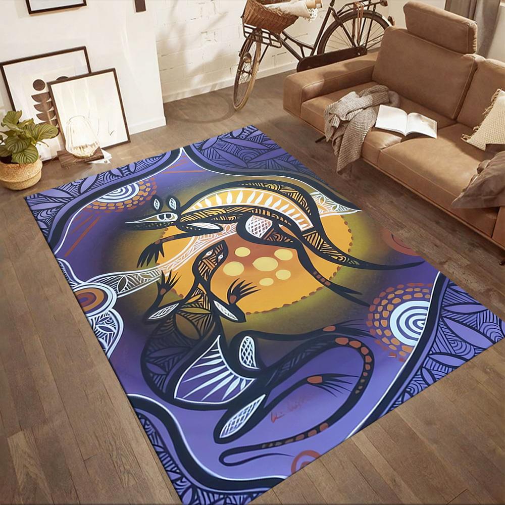 Aboriginal Artwork Floor Mats for Living Room, Bedroom and Room Decoration Are Suitable for Gifts.