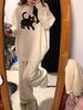 Plus Size Women's Printed Knit Sweater: Soft, Stylish, and Versatile for Layering, Perfect for Autumn and Winter