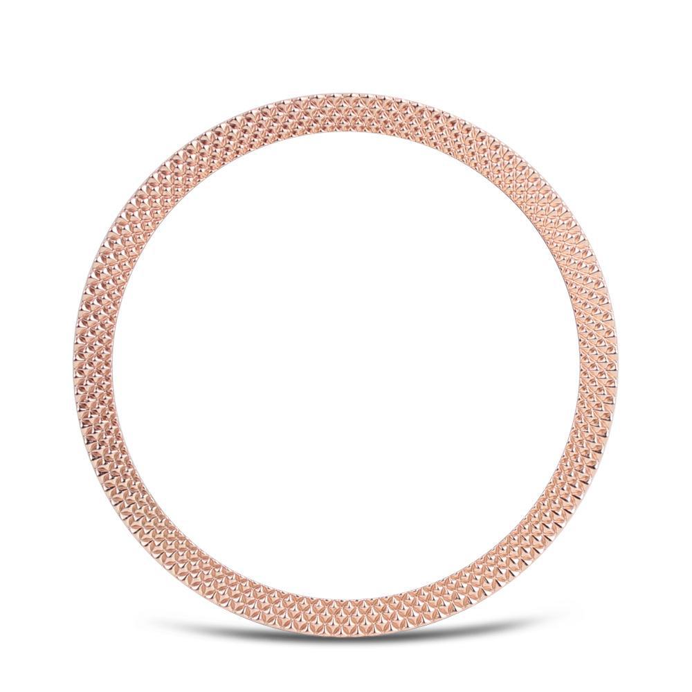

Металевий захисний безель з ромбоподібним плетінням для Samsung Galaxy Watch6/5/4 diamond pattern bezel, 46mm рожевий колір золота