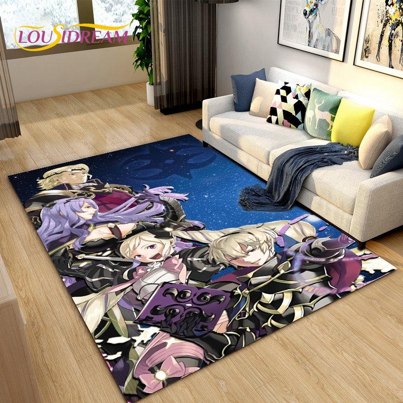 Fire Emblem Series Game Gamer Area Rug,Carpet Rug for Living Room Bedroom Sofa Doormat Decoration, Kids Play Non-slip Floor Mat