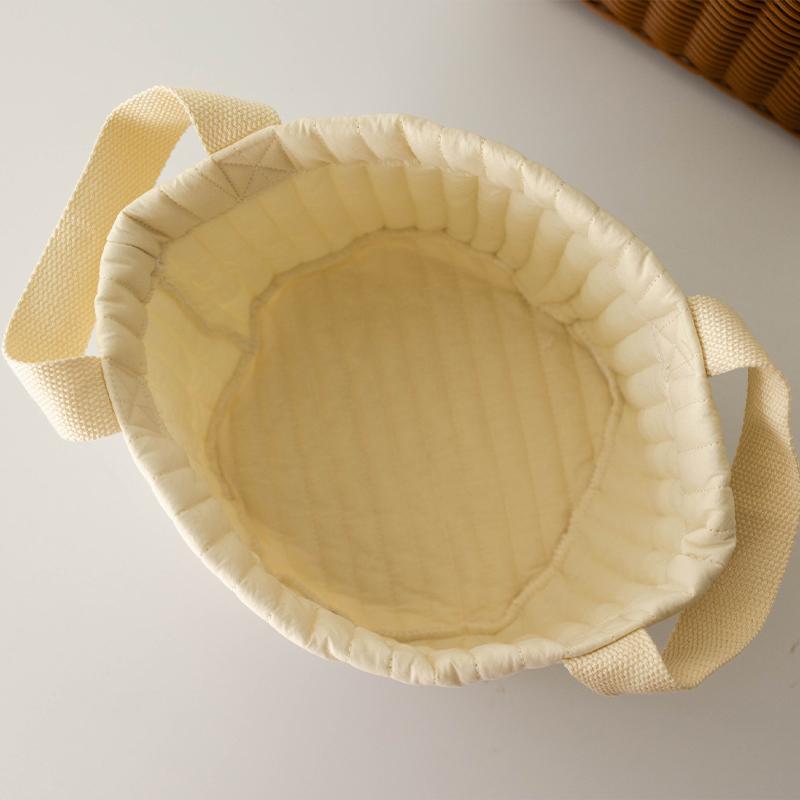 Cute Baby Diaper Storage Bag Baby Supplies Toys Clothes Storage Bag Cotton Embroidery Multifunctional Mommy Storage Basket