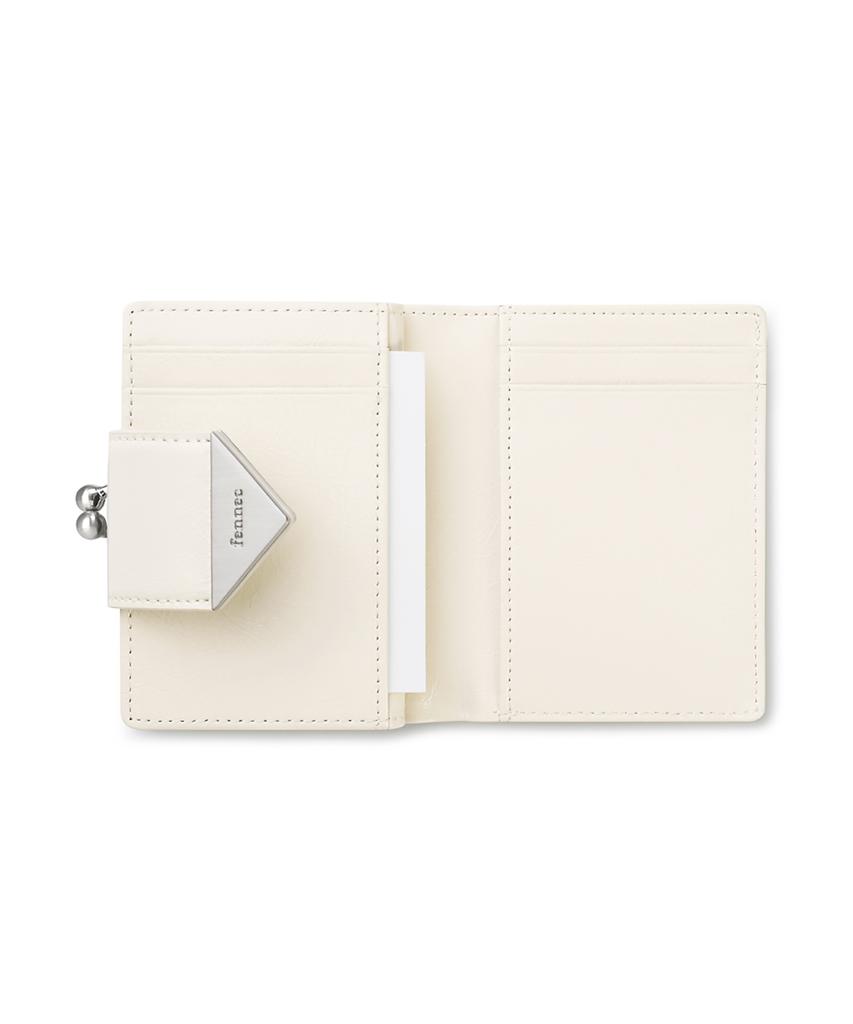 Fennec Crinkle Triangle Frame Bridge Wallet - Vanilla