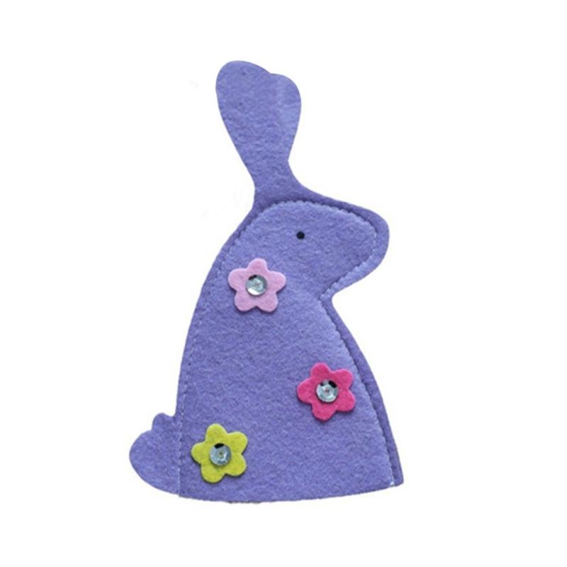 10Pieces Easter Bunnies Eggs Holder 18x10.50cm Fabric Eggs Covers Eggs Sleeve For Home Decoration Party Table Setting