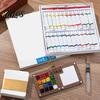 Mini Watercolor Sketchbook Paint Box Pocket Artist Travel Set 8/15-Color Metal Binder Clip Palette Walnut Wood Portable Pen