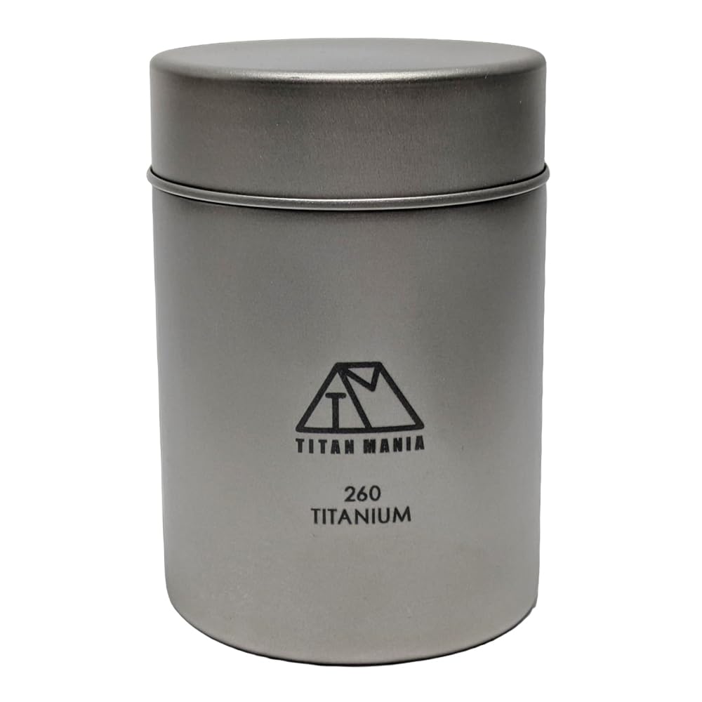 

TITAN MANIA 260 мл Титановый Чайник Легкий и Идеальный для Чая и Рассыпного Стильный и Идеальный для Отдыха на Природе и Индивидуального Использования Канистра, Водонепроницаемый, Для Хранения,