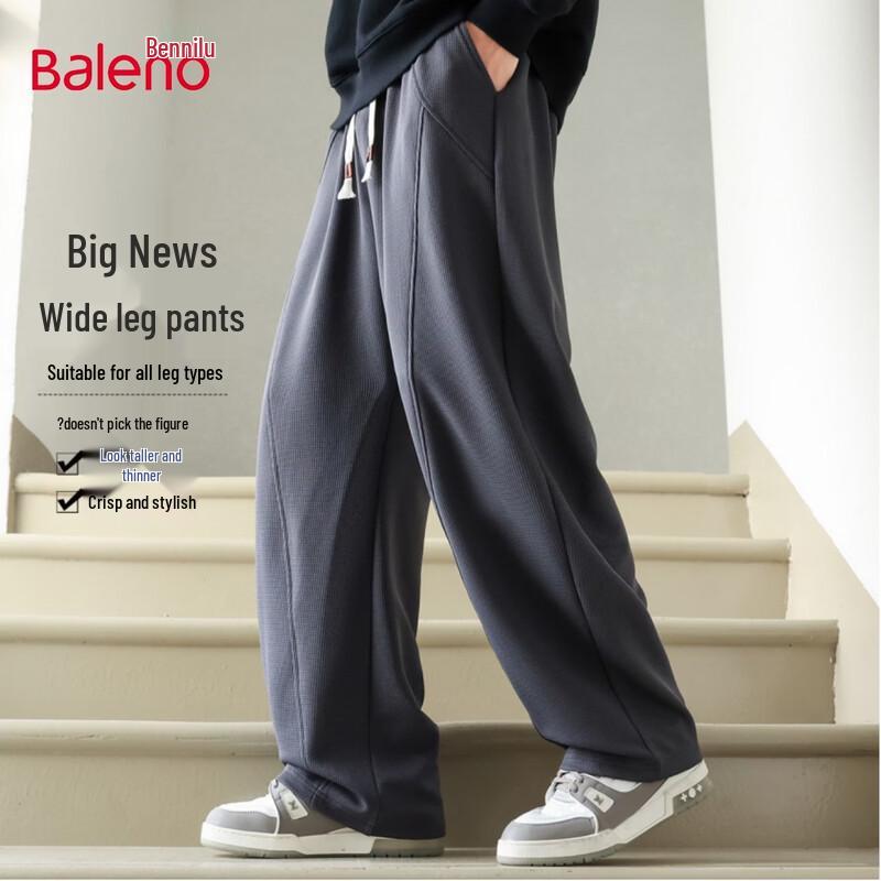 Baleno Men s Loose Fit Curved Leg Casual Pants 3XL