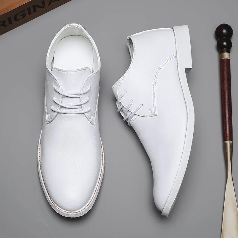 Mode Herrskor Klänningsskor Business Casual Sko Spetsig Tå Elegant Lädersko Lyxiga Bröllopsskor för Män Snörskor Oxford Sko Mockasiner