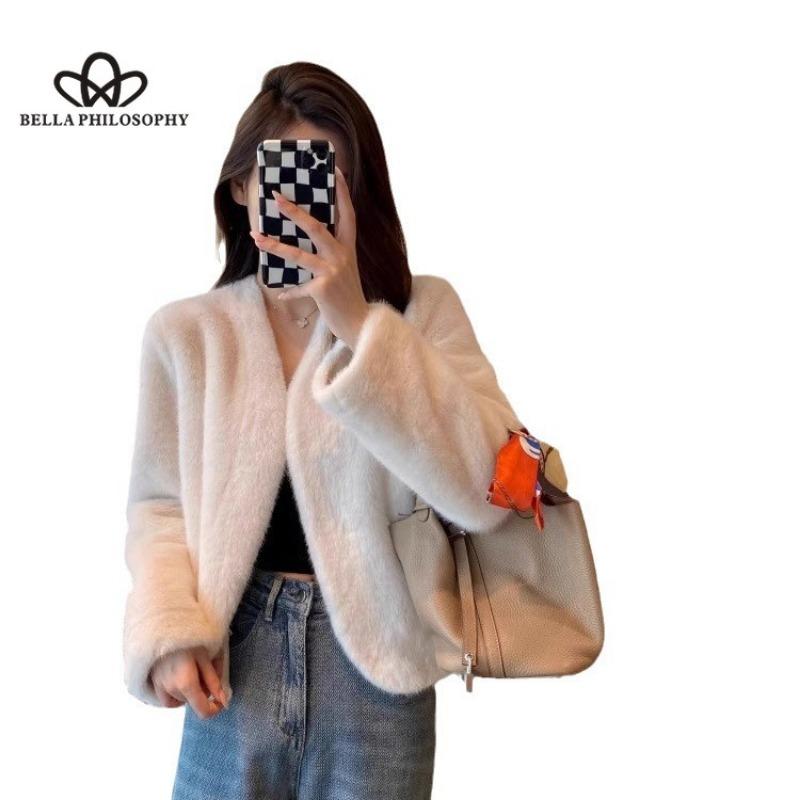 Fall and Winter Faux Fur Mink Hair Short Fur Coat Short Top Female New Faux Fur Hugh Quality Casual Style Coat