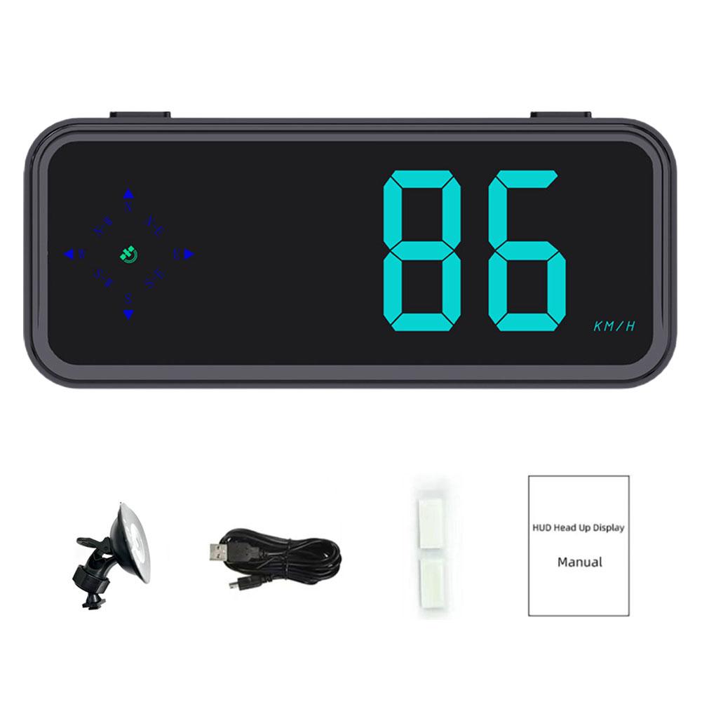 Car Head-up Display With Compass GPS Digital Speedometer Electronics Speed Windshield Accessories Car Projector Y0P9