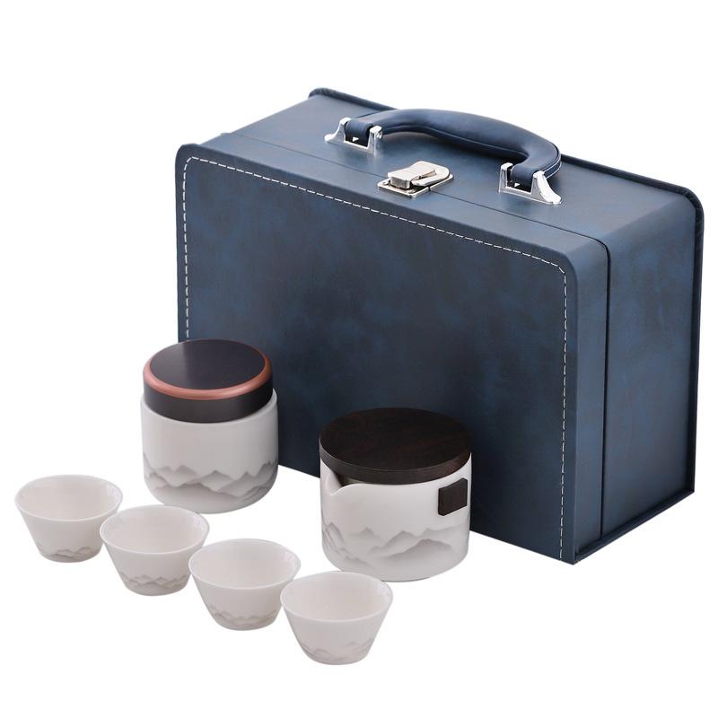 Travel Tea Set Portable Outdoor Portable Simple Car Camping Office Kung Fu Teapot Teacup Gift