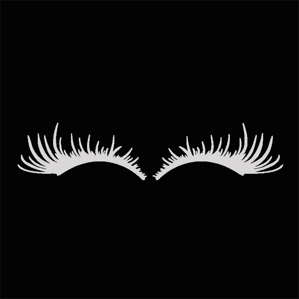 2PCS 3D Charming False Eyelashes Car Stickers Cute Black Lash Sticker Car Headlight Decoraton Creative Funny car Accessories New