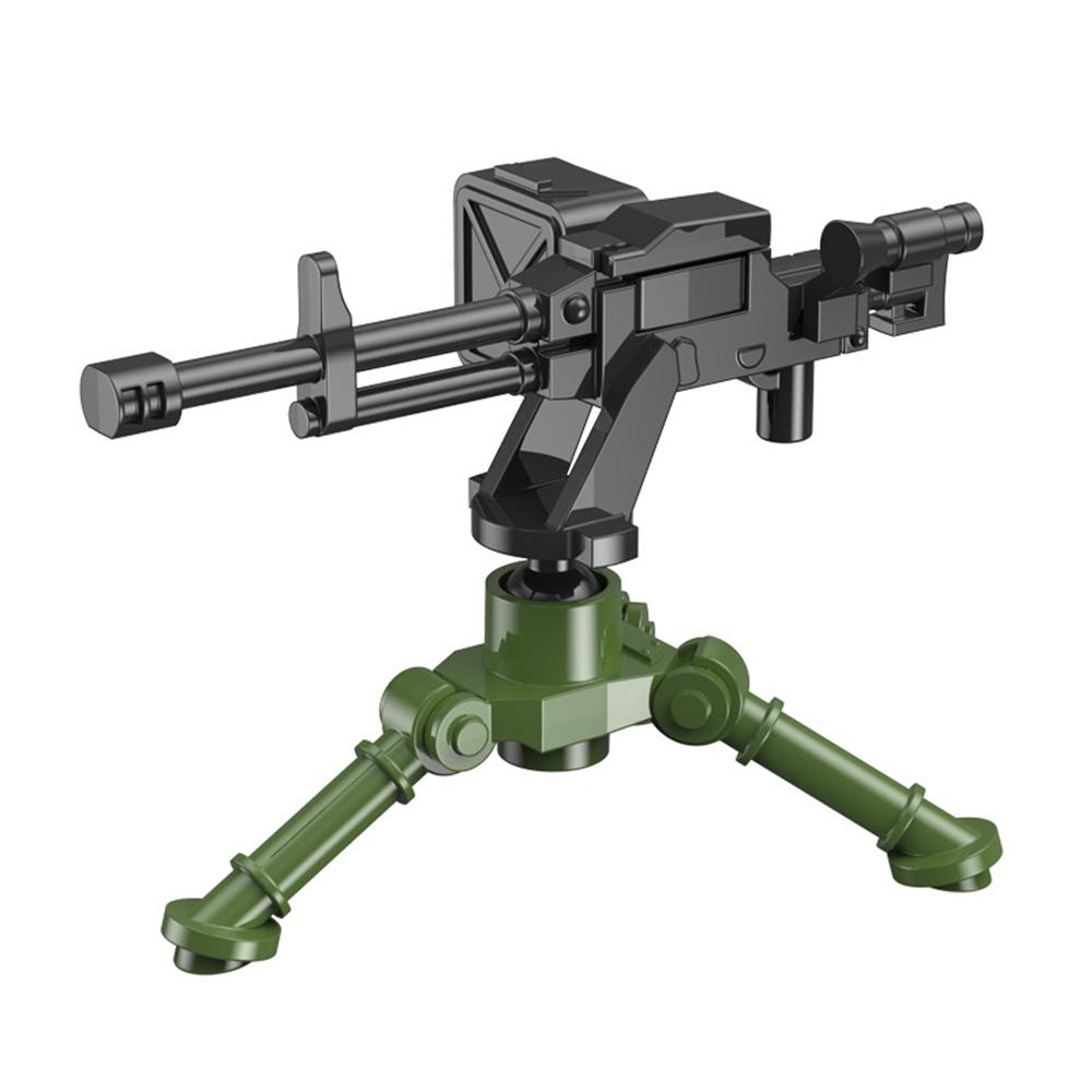 WW2 MOC-Military Building Blocks, Solider Figures, Weapons Machine Guns, Bricks Accessories, RPG Gatling, NSV Mortar, Halloween