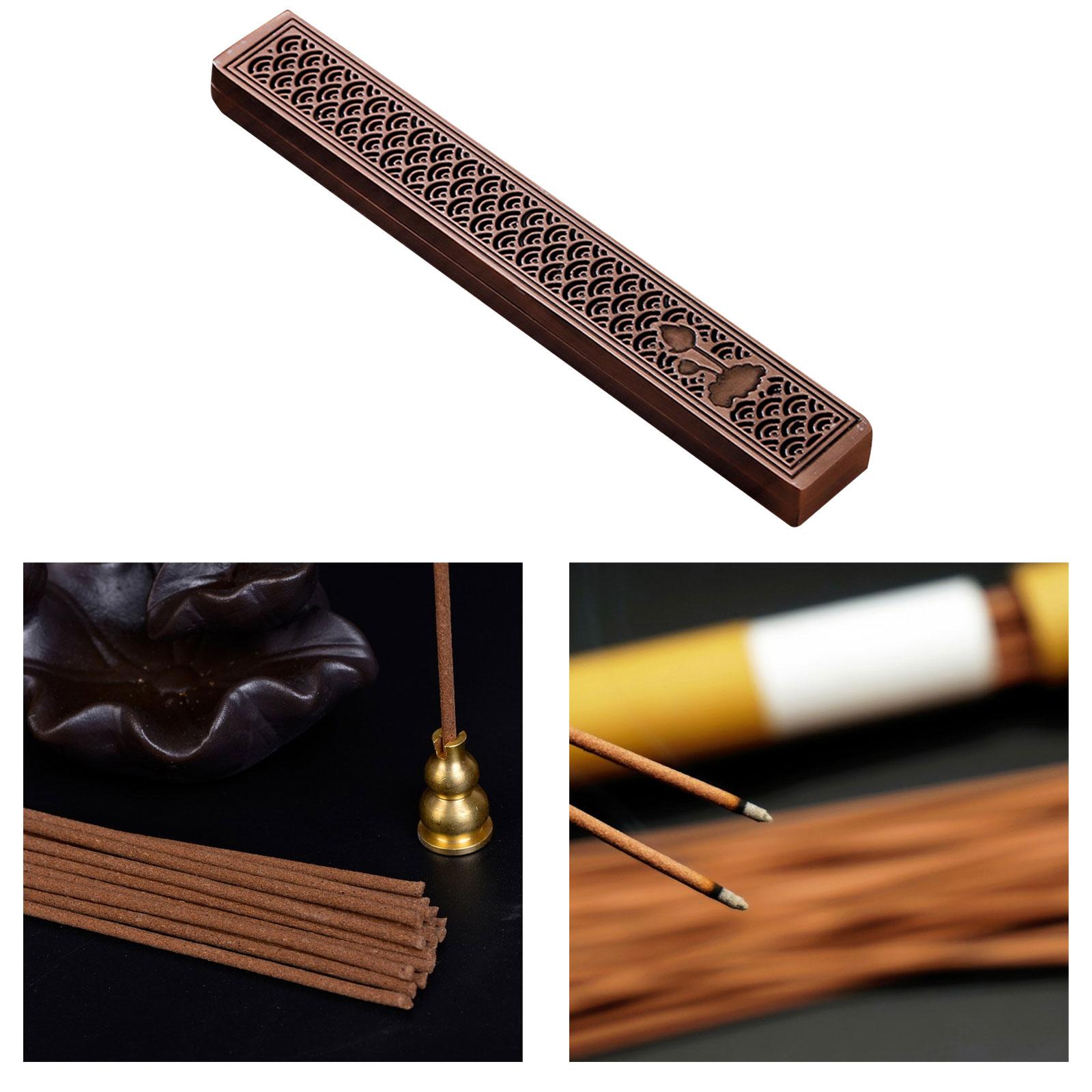 Традиционный металлический держатель для благовоний, курильница, орнамент, узор с резным лотосом, подставка для благовоний для гостиной, многоцелевой красный