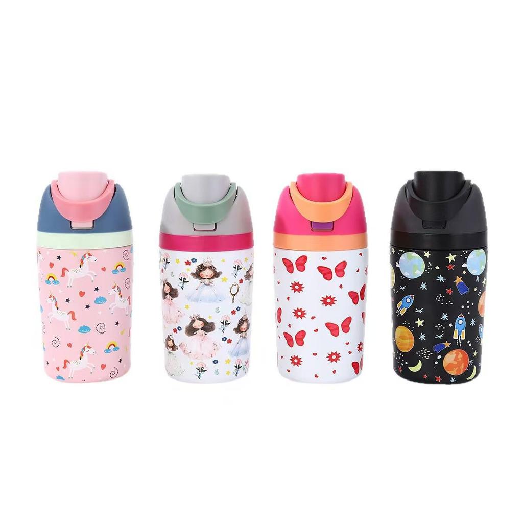 New Portable Children's Double-Layer Vacuum Insulated Thermos Cup - High Appearance, Handheld, for Outdoors