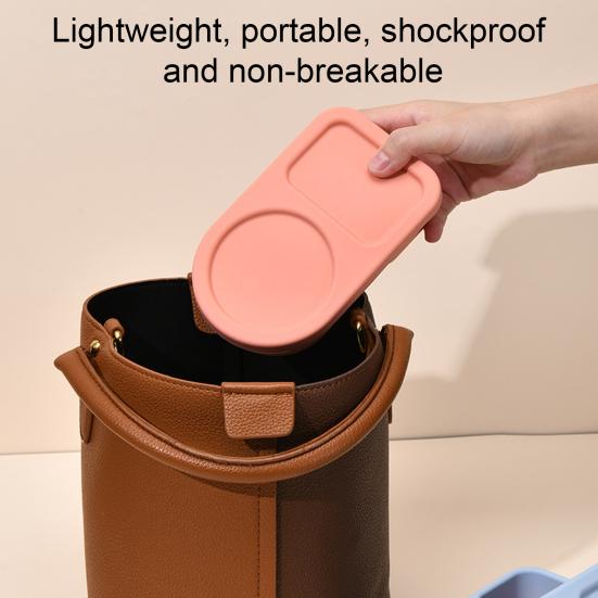 Gewürzbox aus lebensmittelechtem Silikon, 360° auslaufsicher, zwei Fächer, mikrowellengeeignet, gekühlte Aufbewahrungsbox