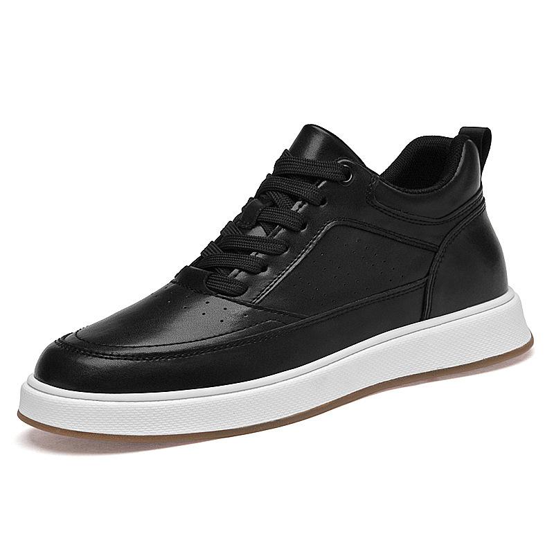 Men's Elevator Shoes 8cm Insole Lift Casual Sneakers Trendy Lightweight Fashion White High-top 6cm Hidden Height Increase Shoes