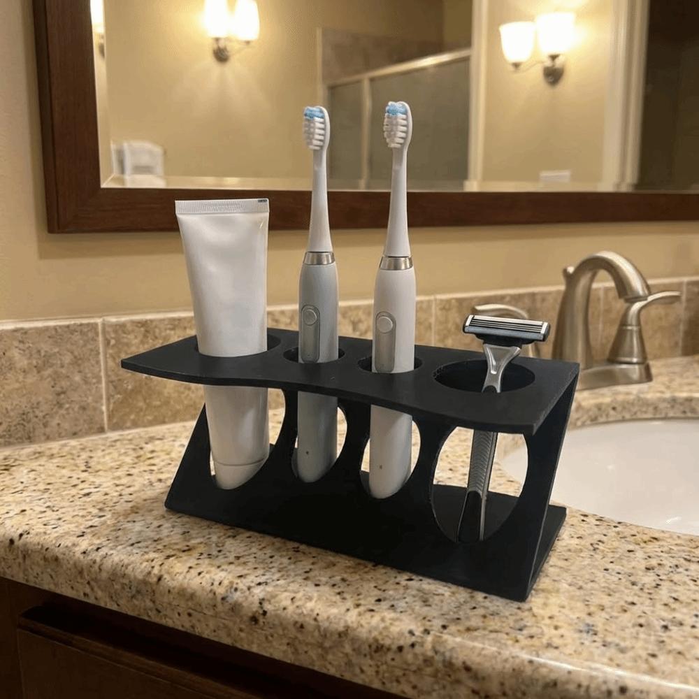 3D Printing Electric Toothbrush Holder Creative Stable Bathroom Storage Stand Multifunction Vertical Toothpaste Rack