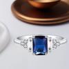 925 Sterling Silver High Quality  Luxury Sapphire Gemstone Topaz Promise Rings for Women  Jewelry  Party Wedding Engagement Gift