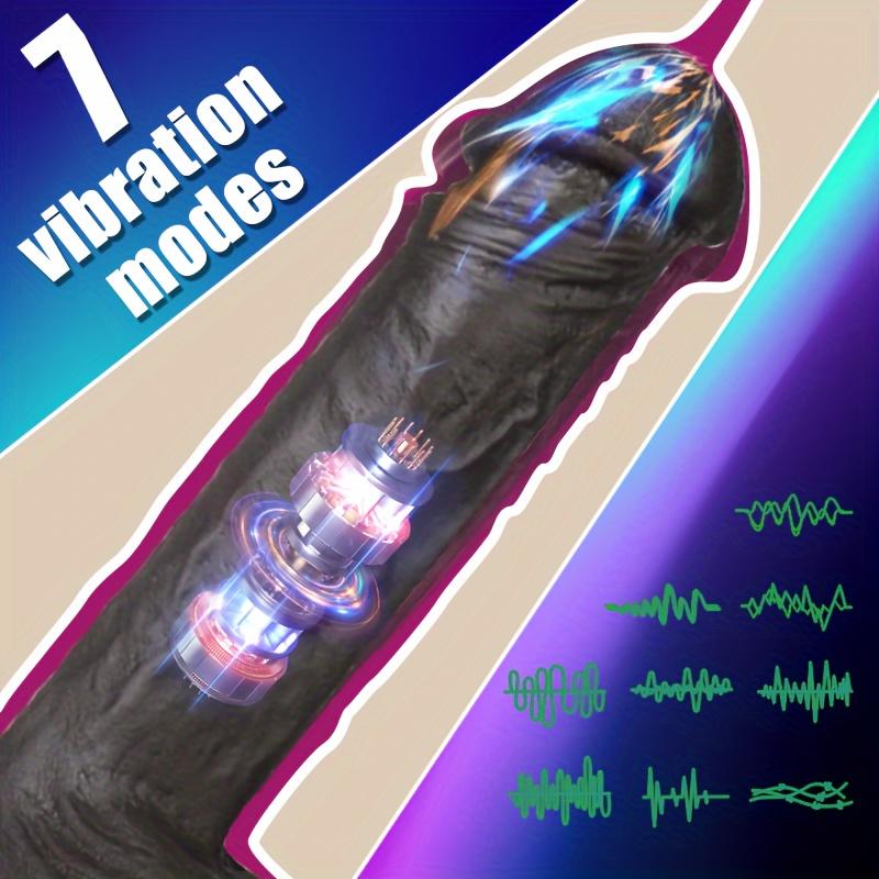 9,8" Realistischer Kaffeebrauner Dildo Vibrator mit Heiz- & Rotationsfunktion - Silikon, G-Punkt- & Klitorisstimulation, Lustverstärker für Erwachsene Paare