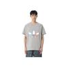 Adidas Logo Printed Sports Short Sleeve T-Shirt Men Tops Gray GQ8917