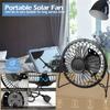 Portable Mini Solar Fan Foldable Lightweight Ventilator Greenhouse Pet Dog Chicken House Cooling Fan