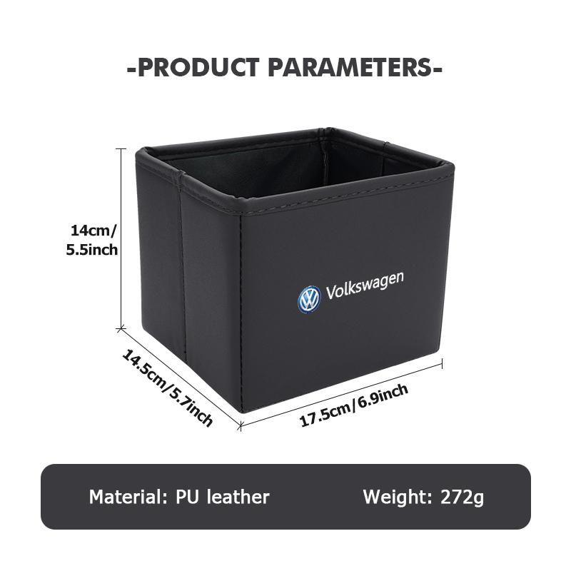 For Volkswagen VW Collapsible Car Trash Can Storage Box Portable Interior Organizer Passat Golf 4 5 6 Tiguan Polo Scirocco Jetta