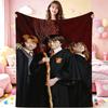 Gryffindor House Flannel Printed Blanket Comfortable Skinfriendly Throw Blanket For Bedroom Sofa Nap Home Decor Great Holiday Gift