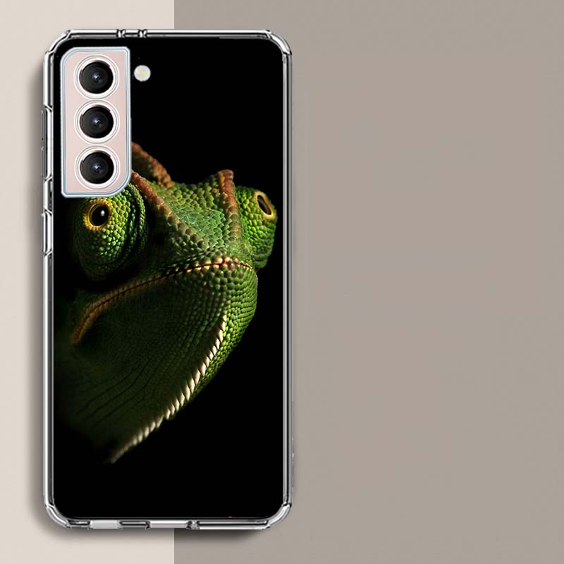 Chameleon Funny Wildlife Phone Case For Samsung A16 A26 A36 A56 A17 A15 A25 A35 A55 A14 A24 A34 A54 A04S A05S Galaxy Note 20 10