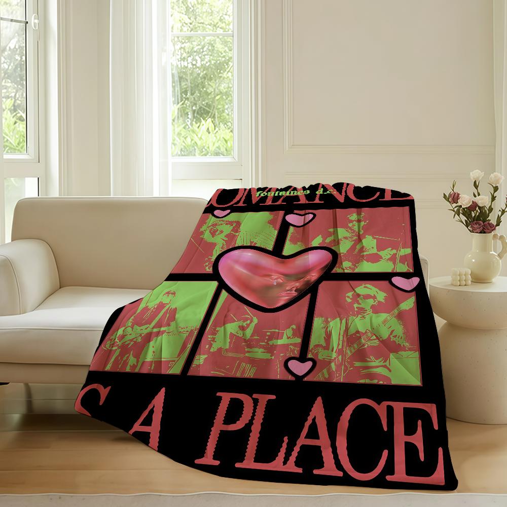 

Rock band F fontaines d DC Blanket For Sofa Office Bed Plane Travel Sleep Read Relax Camping Soft And Warm 75x90cm