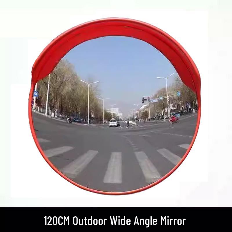 Wide-Angle Road Corner Traffic Mirror - Large Round Convex Reflective Mirror for Intersections