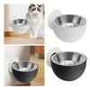 Stainless Steel Wall Mounted Dog Bowl Adjustable Height Pet Food Container  Cat