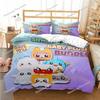 Cute L-Lankybox Bedding Sets 3D Printed Quilt Cover and Pillowcases Foxy Boxy Duvet Cover SingleDoubleQueenKing