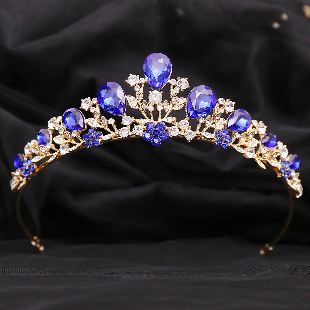 Neuer Stil Strass Krone Stirnband Hochzeit Fotostudio Krone Barock Kopfschmuck Braut Blatt Kleine Krone