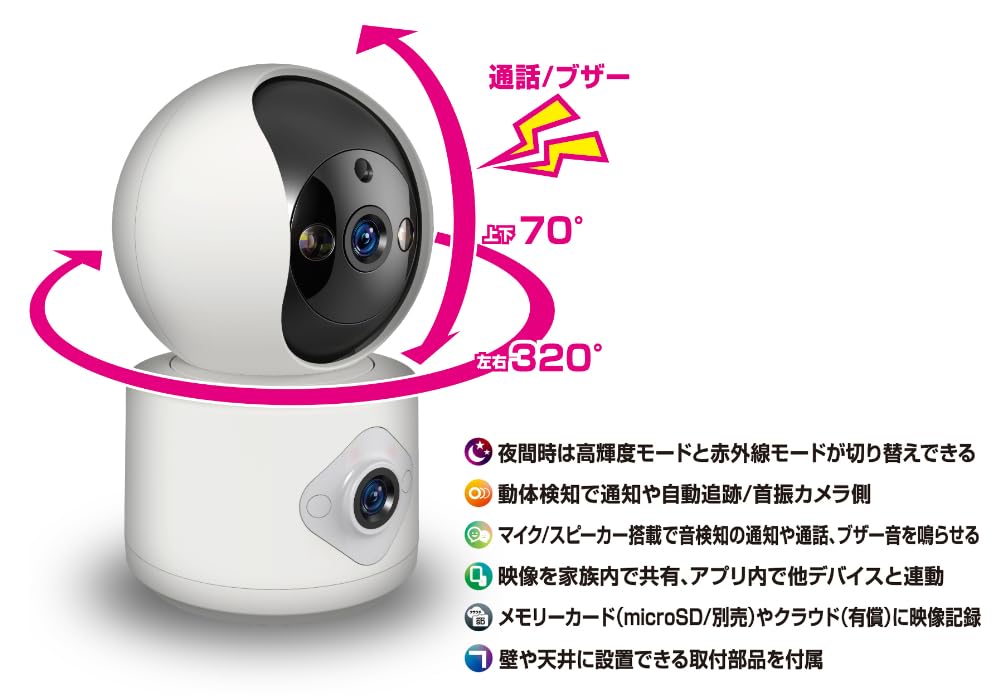 Kashimura Smart Camera, Dual Lens, Indoor, KJ-206