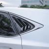 For Lexus NX 2015- Car Rear Louver Window Side Shutter Cover Trim Sticker Vent Scoop ABS Carbon Fiber Style Gloss Black Auto
