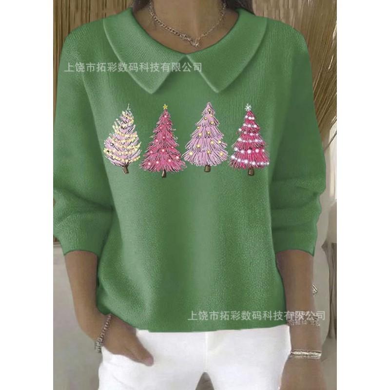 Womens Oversized Long Sleeve Crewneck Sweatshirt 2025 Fall Casual Pullover With 3D Print Acrylic Fabric