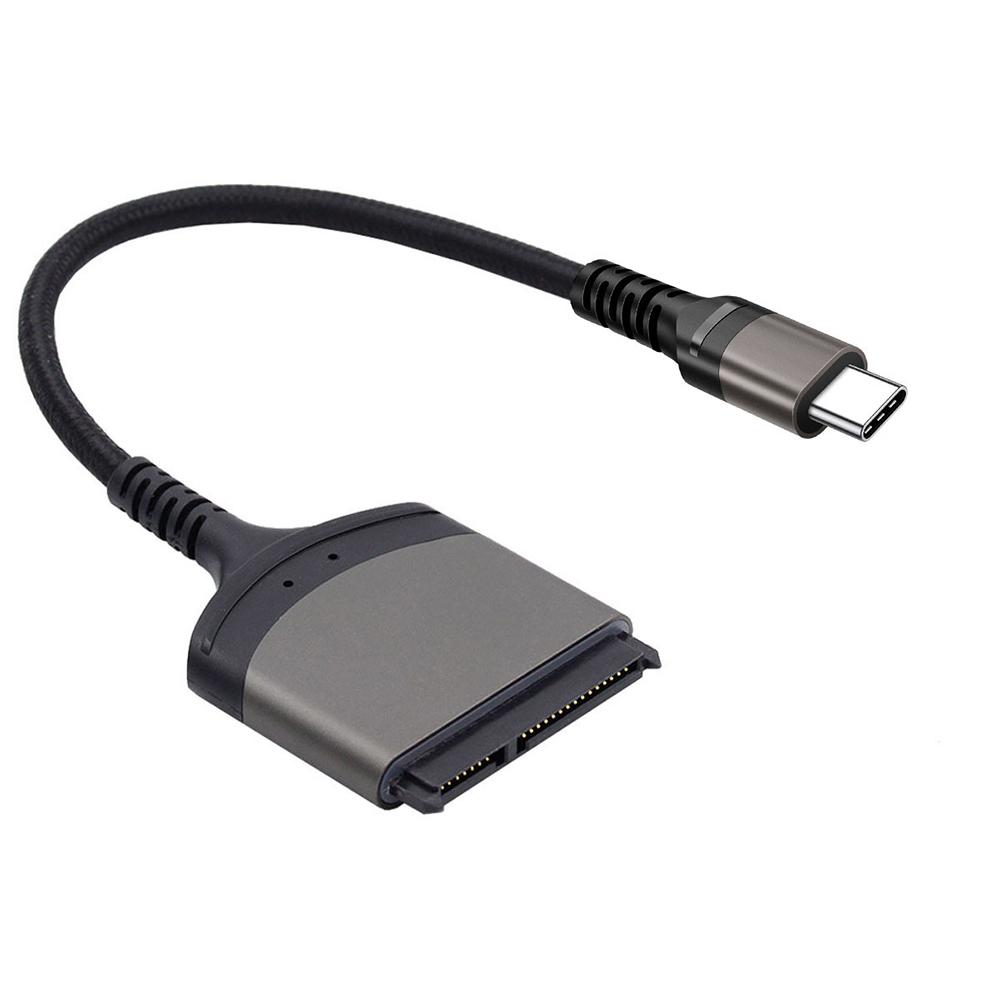 USB 3.0/Type C To SATA Cord 7+15/22 Pin Computer Connector Support Windows/MacOS/Chrome OS/Linux 1 Gbps for 2.5 Inch SSD HDD