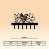 Metal Key Holder Wall Mounted Heart Shape Clover Entryway Storage Organizer for Keys Coats Hats