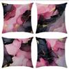 Home Decor Pink  Gold Abstract Pattern Throw Pillow Covers Pattern Cushion Cover Suitable for Sofa Bedroom Car Pillow Cover