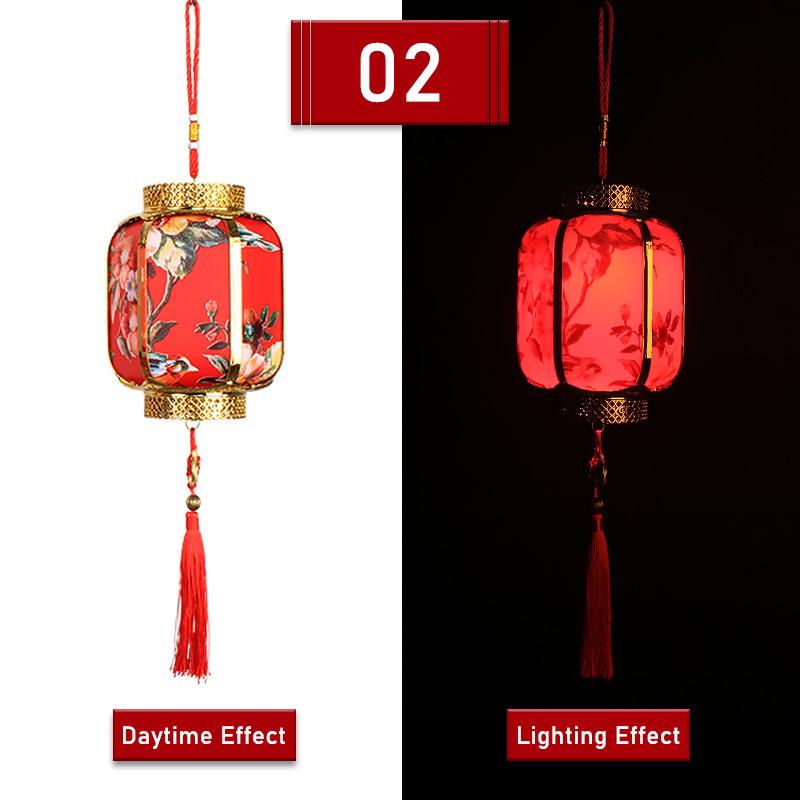 Portable Blossom Flower Light Lamp DIY Retro Style Chinese Lantern Palace Glowing Lanterns For Mid-Autumn Festival Party Decor