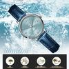 CalmTick Women's Watch Japanese Movement 3-Year Battery Life 30m Water Resistant Date Display Stainless Steel Case 32mm Slim Compact Blue