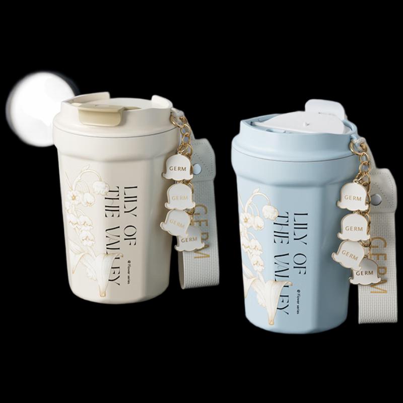 Gemini Lily of the Valley Rhombus 304 Stainless Steel Coffee Mug 390ml