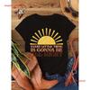 Vibrant Sun Design Every Small Thing Will Go Well Unisexs T Shirt Vintage Soft Comfortable Stretched Breathable Fashion