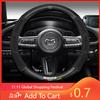 2025 Hot Car Suede Carbon Fiber Leather Steering Wheel Cover For Mazda CX-3 CX-4 CX-5 CX-7 CX-9 Mazda 3 Axela 6 Gh Gj Demio Car