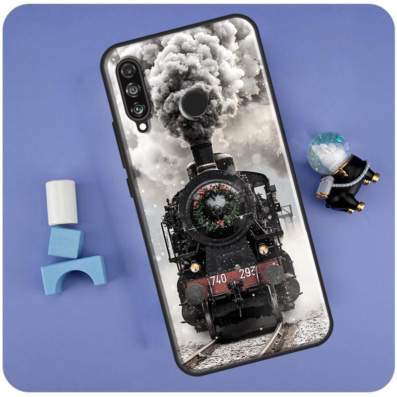 Train Steam Engine For Huawei Nova 11i 3i 7i 8i Y91 Y60 Y70 Y61 Y90 Nova 11 Pro 10 9 SE P20 P40 P30 Lite Case