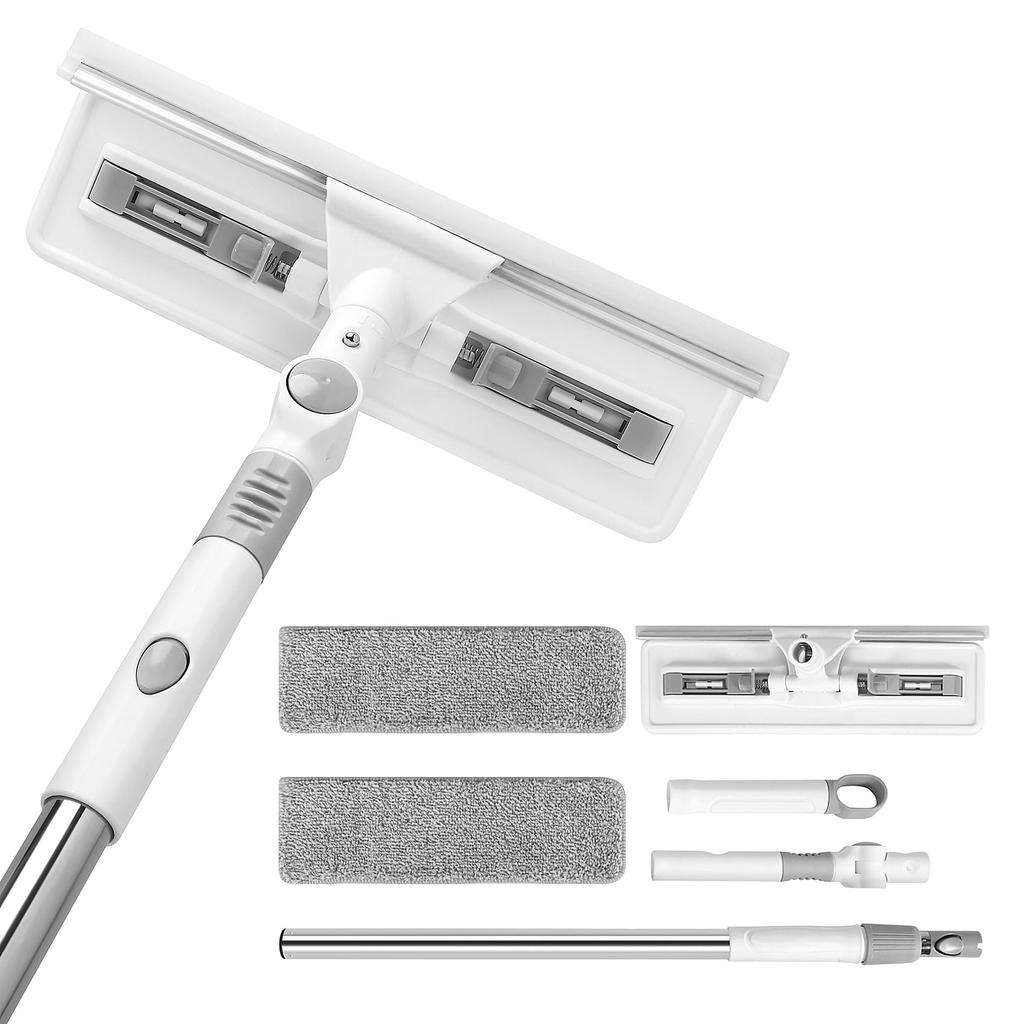 Dovhmoh Water Glass Window Screen Scrub Cleaning Glass Cleaning Window Wiper for Home Removes Window High Places Extension Pole Professional Glass