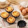 Muffin Cup Carbon Steel Egg Tart Molds Non-stick Reusable Flan Pan Mold Mini Creative Tartlet Baking Mold Home