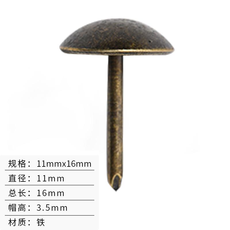Винтажные обивочные гвозди для 100 шт. мебели, дивана, гвозди-кнопки, набор ассорти, обивочные гвозди, декоративные гвоздики античная латунь