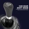 Universal Car Vehicle 6 Speed Gear Shift Knob PU Shifter Stick with 3 Hoses Black